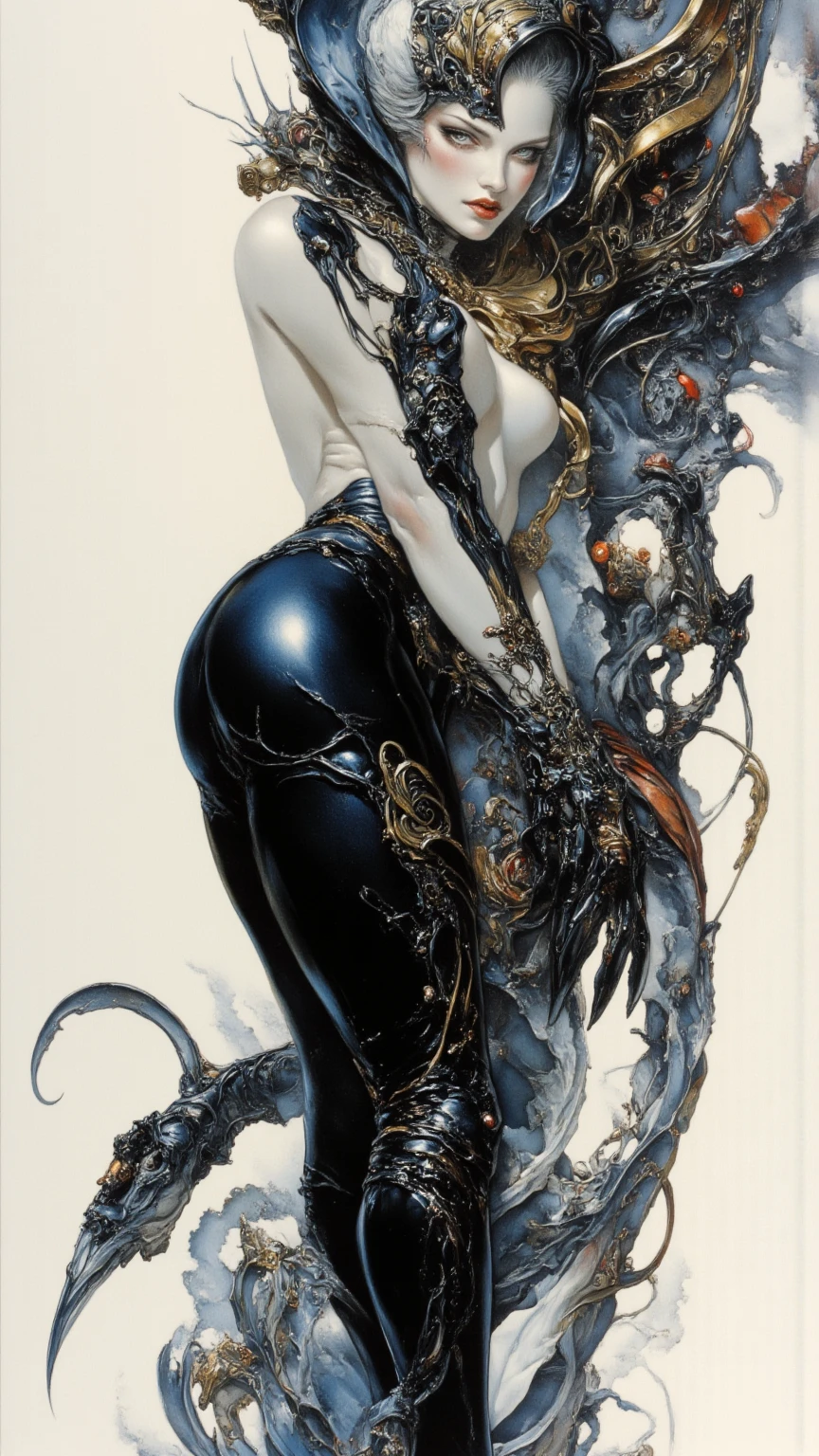 The beautiful girl in lace top and leggings is sitting astride a pile of skeletons in the center of the picture. She is holding a trembling sausage with juice squeezed out in her hand and smiling. There are multiple comic storyboards in the background，cbt, sausage bondage,sausage insertion,Sexy, trampling sausage with high heels heel,(masterpiece, best quality:1.2)，1 beautiful girl,sexy，comic storyboard:2, leggings, sit astride, axially symmetrical:2, ,femdom，sounding，cbt，hold，smile，colorful，leggings，thin gap，cameltoe，insertion，trembling，juice，spray， Long hair,Lace top,Sexy, Shiny leggings, High heel，cleveage, trampling, in forest, saliva , Mucus，