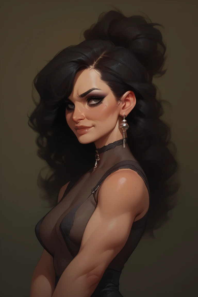 uploaded e621, score_9, score_8_up, score_7_up, score_6_up, score_5_up, score_4_up, rating_safe, smooth, source_furry, {realistic}, there is a woman with very very very long thick hair , 30-year-old woman from cuba, sza, gorgeous babe, sexy black woman, doja cat, very very long thick black curly hair, ☁🌪🌙👩🏾, she is wearing purple bra, black tank,, long curvy black hair, black long curly hair, young black woman, milf