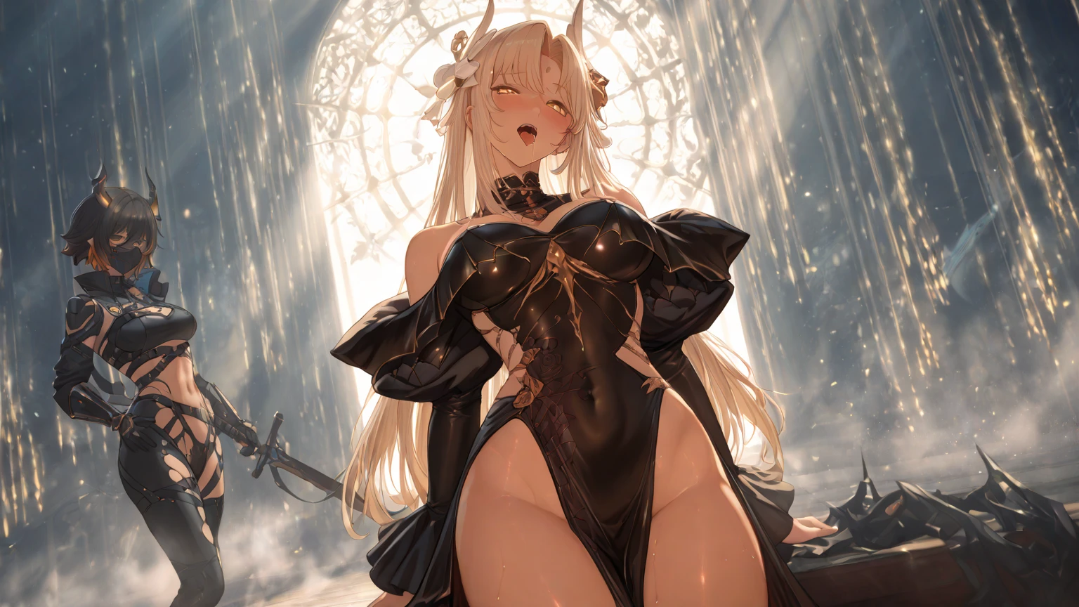 過去最高のmasterpiece、beautiful美しさ, 3D, rich, blonde, skirt, stockings, high heels, star、(Highly detailed CG Unity 8K wallpaper),(masterpiece), (highest quality), (Super detailed), (Best Work),(best shadow),  (8K,Raw photo),mature woman、sensual curves、お尻のmasterpiece, full body shot, beautiful女性, enchanting smile, thick lips, plump lips, looking at the viewer, provocative expression, beautiful髪型, cleavage, Plump、curvy hips、attractive face、sexy dress、an inviting gaze、expression of emotions、(((long dress)))、gorgeous accessories 、big breastsの女性, golden hair, colored feather, metal ornaments, colored flowers, particle, light, (1 girl:1.3),(fractal art:1.1),(colorful:1.1)、(flowers:1.3),most detailed,(tangled:1.2), (dynamic pose), (abstract background:1.3), (shiny skin), (lots of colors :1.4), ,(earrings:1.4), (feather:1.4),masterpiece, highest quality, Super detailed, 30~40 years, full body shot, beautiful 、different hairstyles，gold headband，plump breasts，greek clothing，Tulle covers the chest，perfect balance, Costume details，cinematic lighting, high detail, openwork decoration，(((colorfulな最高級ドレス)))、(((解剖学的に正しいbody))) ,big breasts,cowboy shot, (((1 girl))), perfect face, (((highest quality))), (Super detailed), detailed face and eye, (alone), High resolution、beautifuleye,(((sexy pose)))、(((整ったbig breasts)))、((beautiful eye))、luxury、(((超High resolution)))、(((detailed description)))、(((ぽっちゃりbody型)))、(((解剖学的構造に一致したbodyの部位)))、beautiful長いまつ毛、バランスのとれたbody型,The legs and arms are just the right size.、Fishnet tights、glamorous、(((Clear white and black eye)))、lipstick、Sparkling、(Undistorted face, eye, body)、jewelry、gem、(長くカールしたbeautifulまつ毛)、(((バランス良いbeautiful胸)))、(transparent, Exquisite skin:1.2)、(((完璧なglamorousボディー)))、actress face、Super beautiful、cute smile、Healing beauty、Flower Shower、(((完璧なeye)))、realistic representation、super sexy、shiny、glamorous、double eyelids、Excellent shadow correction、(((ぼやけていないeye)))、(((Plump face)))、cute face 、(((shiny輝く肌))) 、(((華やかなlong dress)))、，(((手の込んだ装飾のlong dress)))、(((最高級のlong dress)))、Soft smile、clear eyes、（((wear a lace shawl)))、wearing a dress、