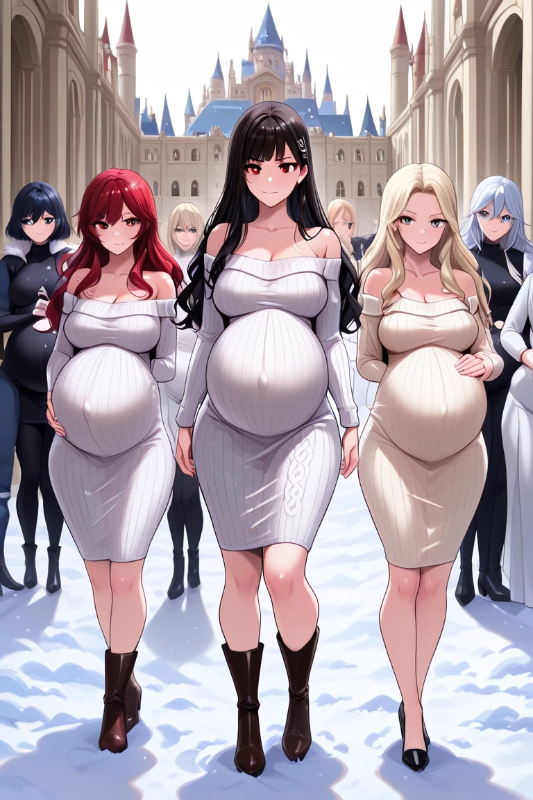Pregnant royal, mature, red hair