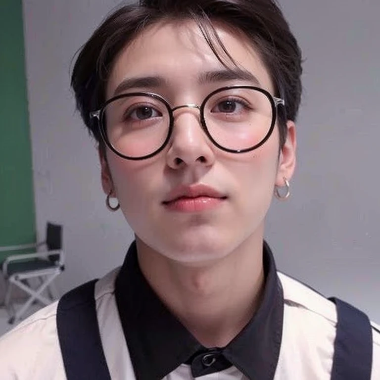 there is a man with glasses and a tie smoking a cigarette, handsome japanese demon boy, sometimes ulzzang, Kim Doyoung, Jung Jaehyun, hong june hyung, Jinyoung Shin, South Korean man, Yanjun Chengt, Cai Xu Kun, as anime character, TaeJune Kim, kousuke oono, with short hair, Hyung Tae, ulzzang