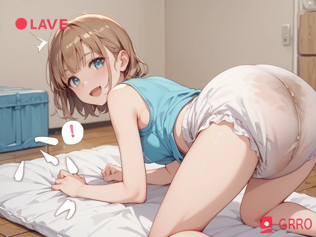 nsfw:1.5,(((Perfect Anatomy, Anatomically correct, Very detailedな肌))), 1 girl, Japanese, high School girl, Shiny skin, Observe the audience, ((From below)), Beautiful Hair, Beautiful Face, Beautiful details, (short hair:1.1, Bobcut:1.2), Dark blonde hair:1, blue eyes, Baby Face, Mole under the eye, Beautiful clavicle, Beautiful body, Beautiful breasts, Big Breasts:1.5, Beautiful thighs, Beautiful feet, ((See-through camisole、socks, Brown Loafers)), Captivating thighs, ((Embarrassing, Scared, sad, tears, cry, Half-open mouth)), Are standing, (((Leaning forward), Taking off white panties:1.8, Her white panties are pulled down to her knees:1.5、Grabbed her panties、Raise one leg,I'm not wearing anything:1.2、Lower body naked、No underwear、 (Pulling her white panties down to her knees:1.5))), (Beautiful views), summer, School, locker room, 8k, highest quality, Masterpiece:1.2, Very detailed), (Realistic), Beautiful illustrations, Natural light, whole body,Overflowing Sex Fluids:1.5、((A vibrator is inserted into the pussy:1.5))、(The man behind me hugs me))