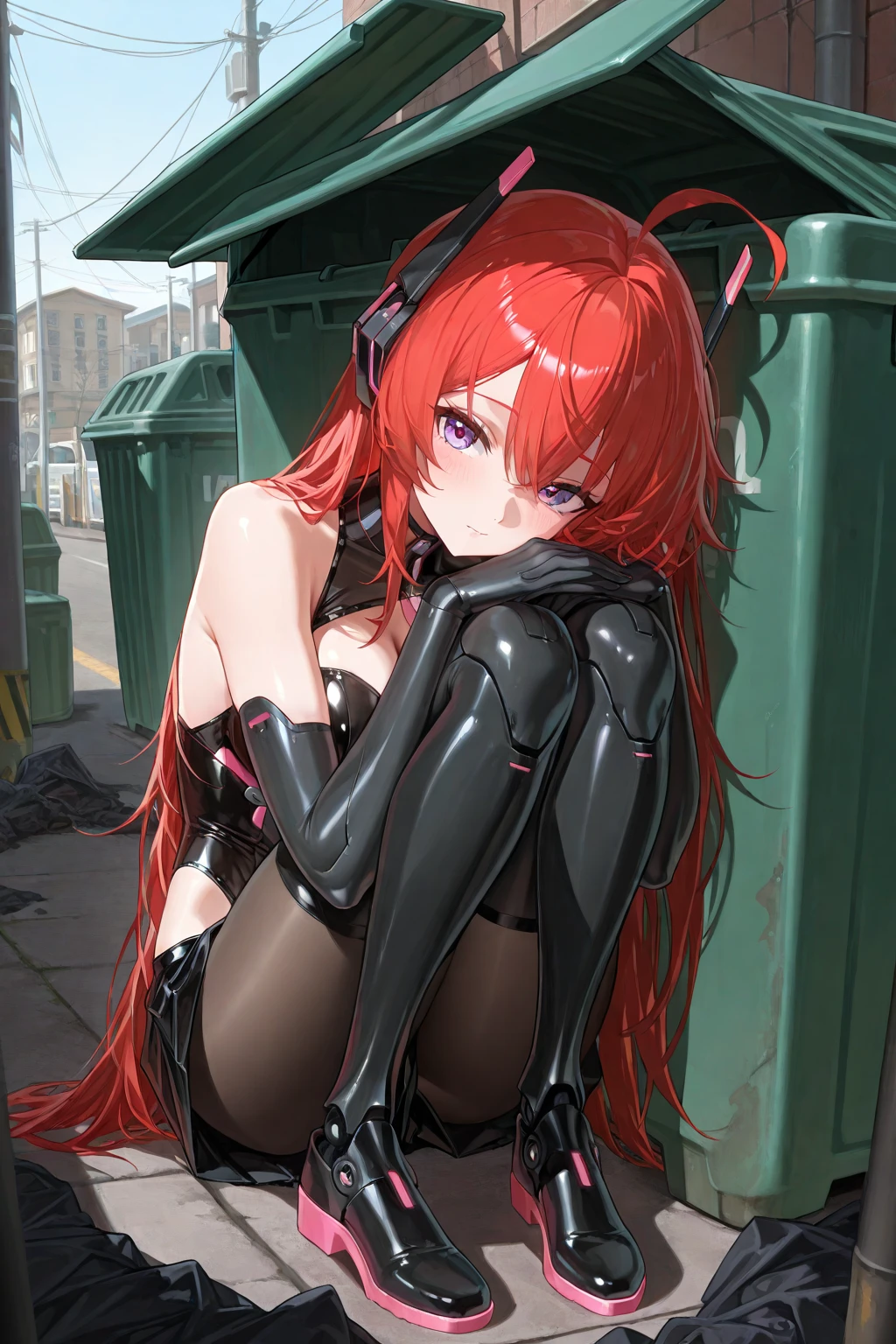best quality, insanely detailed, nino nakano, breasts, blush, bedroom background, looking at viewer, cheerful eyes, masturbation, pussy, nsfw,arousal, tight latex suit