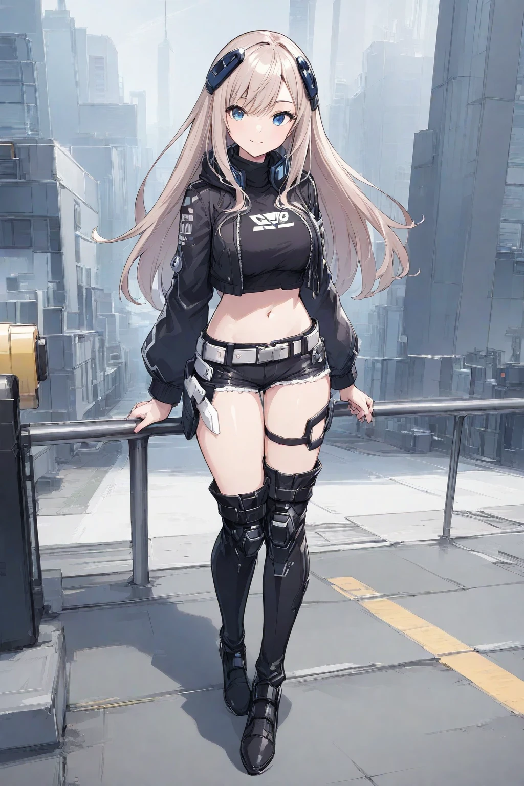 ubel,dark green hair,long hair,side ponytail,hair between eyes,bangs, BREAK (beret, black jacket, open clothes, cleavage, midriff, black shorts, black thighhighs, thigh strap, fingerless gloves, single glove:1.2), Photo,sharpness, F1.6 lens,hyper-realistic textures,spectacular light textures, Cinestil 800 Fashion Mechanics,(((Beautiful woman with left leg restrained and hung by chains))),Appearance,Beautiful girl with accentuated slender abs: 1.1,six-pack abs: 1.1, Bust Botox,Standing on tiptoe, long legs,Long brown hair fluttering in the wind,Brown hair, Long hair, Female Warrior Costume,(No panties,No bra),(tacticul battle fashion,elbow and knee tacticul battle fashion, battle glove: 1.1),((cute batre costume)),The belly comes out and the navel is visible,Thin sheer costume, combat gloves,shredded costumes,cyber long combat boots with golden knee pads,Anatomical,(futuristic sci-fi battle fashion, new elbow and knee cyberpads, new cyberlong boots, new cybergloves: 1.1),(tied perfectly by iron chain), Restraint, Slave, collars, contempt, (Chained), 4 chains hung from heaven, Metallic shackles and fetters, wet crotch clearly visible,((Hands are restrained above the head)), the neck is chained,Chain from left knee to heaven,Chained by rusty iron chains,((the tip is protruding, areolas protruding,The shape of the pubic area is clearly visible:1.2)),Sweating,Wet,Wet crotch,Wet thighs,Junkyard, Realistic, (cute, perfect clothes, skimpy clothes, cute: 1.3) ,Vast miritary base in us,((wide mirtary hospital with summer sunlight)), peeling ceilings, Rebar between, Realistic material details, Extreme details, Ultra-realistic materials,narrow waist,(with sparkling eyes and a contagious smile:0.9),looking at viewer,
