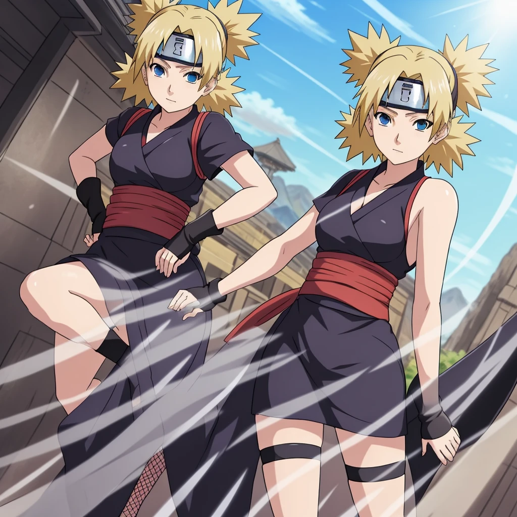 Sexy adult woman,Temari,standing still,huge breast,in her new sexy ninja cyberpunk, outfit,show lot her body and open chest,hentai,snfw,thick body,age30,