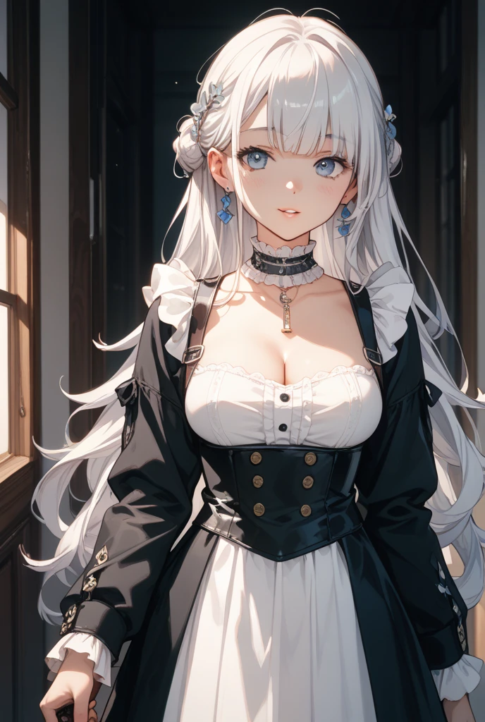 Silver Hair,Yellow Eyes、Big Breasts、145cm、Long Hair、Lolita、Girl