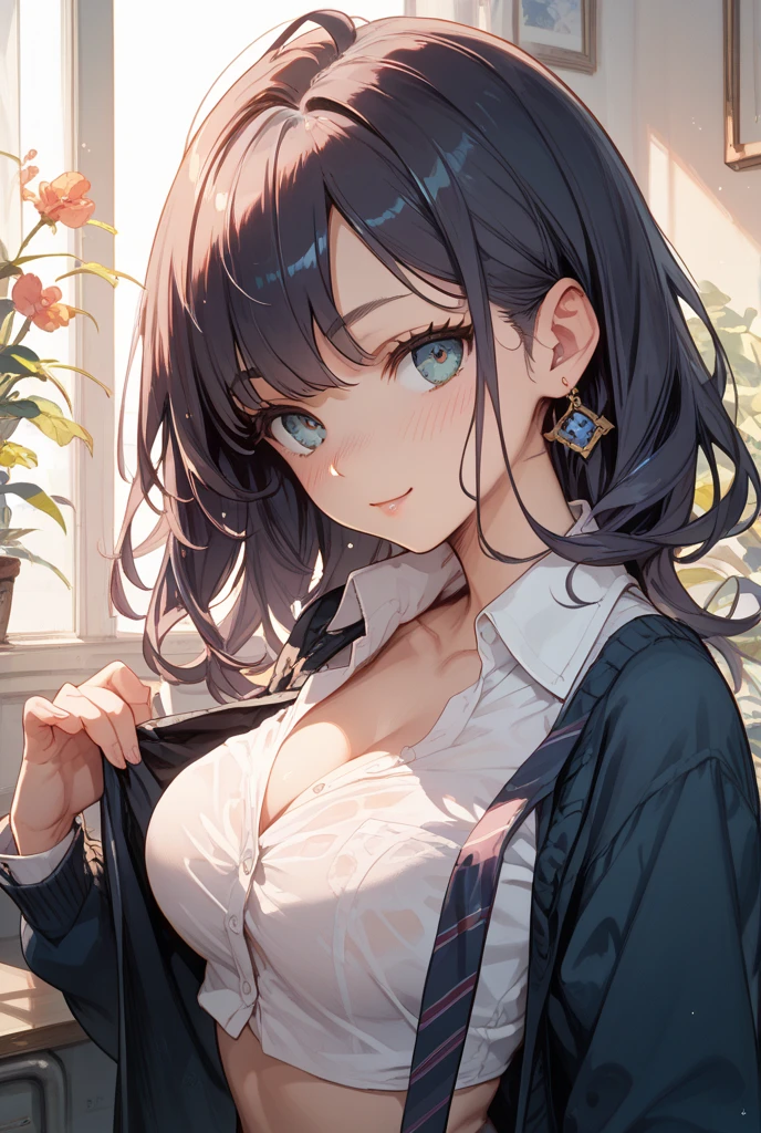 ((Biologically correct limb count))、(( whole body including face))、4K、Masterpiece、((Focus on the face))、((Symmetrical, well-proportioned facial features))、Eyes with delicate depictions、(((1 person)))、Beautiful woman、Outstanding style、Slender Body、、((Navy blue military uniform、shirt、Checked Skirt,(High heels with anklets)))、(((coastal)))、(Smiling and smiling)、(Close-up photo of the upper body)、High angle、Photos with a white border around them、night、