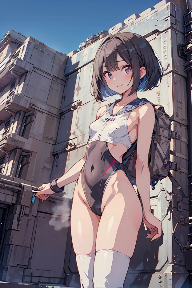 (( Fleet Collection、Kantai Collection、Yao)),(((Nude:1.5)))、woman,Cowboy Shot, ((white background))) 、Best image quality, high quality, The background is clear,きれいなwoman, Japanese, detailed, detailed eyes, detailed skin, Beautiful Skin, 超High resolution, (reality: 1.4),とても美しいwoman, 30 years old, Beautiful Skin, thin, (Ultra-photorealism), (High resolution), (8K), (非常にdetailed) 、(Beautiful and detailed eyes), (非常にdetailed), (detailed face), Displaying the viewer, Fine details, detailed face, smile,Straight,Looking Ahead, StraightLooking Ahead, Photo Real,Hairstyle: ponytail、(((short hair:1.5))),Brown Hair、smile、Very delicate body、Very flat chest、hair over one eye, Normal limbs、seiza