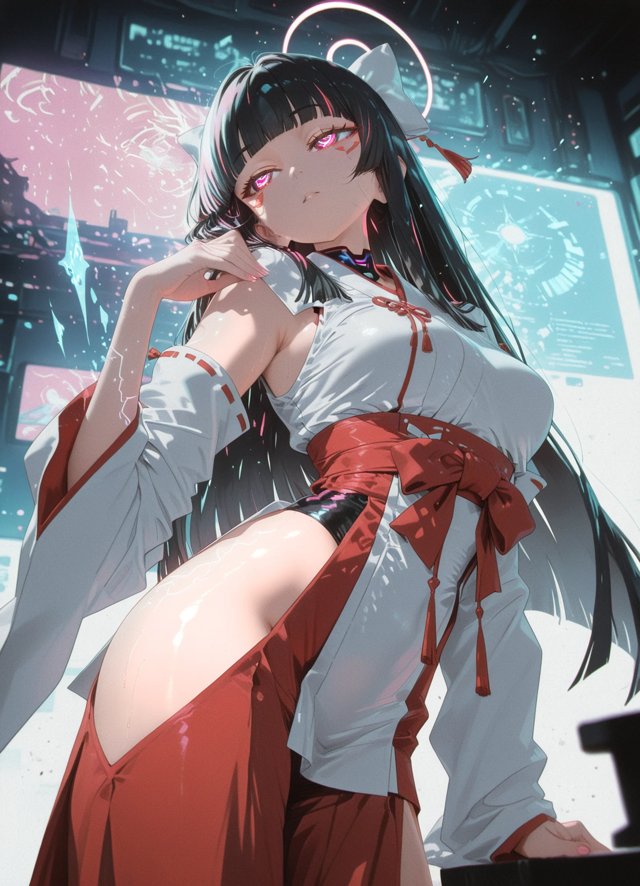 Beautiful nipple stand、1 person, ( Looks very young:1.2) , (Flat Chest:1.2), A female superwoman Looks very young.... ,, {{cute:1.3}}, trembling:1.3}3, , Black Hair, ponytail, gloves, moon, 肘用gloves, Brown eyes, night,, Looking at the audience, Angry face with open mouth,満moon, 黒いgloves, Long Hair, belly button, Scrunchie, bangs, Expose your shoulders,Dynamic leg spread pose:1.2, Equipped with a Japan sword:1.2,東アジアのarchitecture, Near the sky, architecture, Side Lock, ヘアScrunchie, Outdoor, Sky Porn,Ezvian Everywhere:1.3, (She still is.............、Beautiful slender body、 )、 (A gal showing off her flashy pink pants in a miniskirt),(Small breasts, Small breasts, Tight waist)、(大量のTentacles:1.2, ぬるぬるしたTentacles:1.3,Tentaclesに拘束される:1.3.Tentacles ),((superwoman loves ぬるぬるしたTentacles.. :1.3)),Browsing Caution:1.3、Pink nipples、