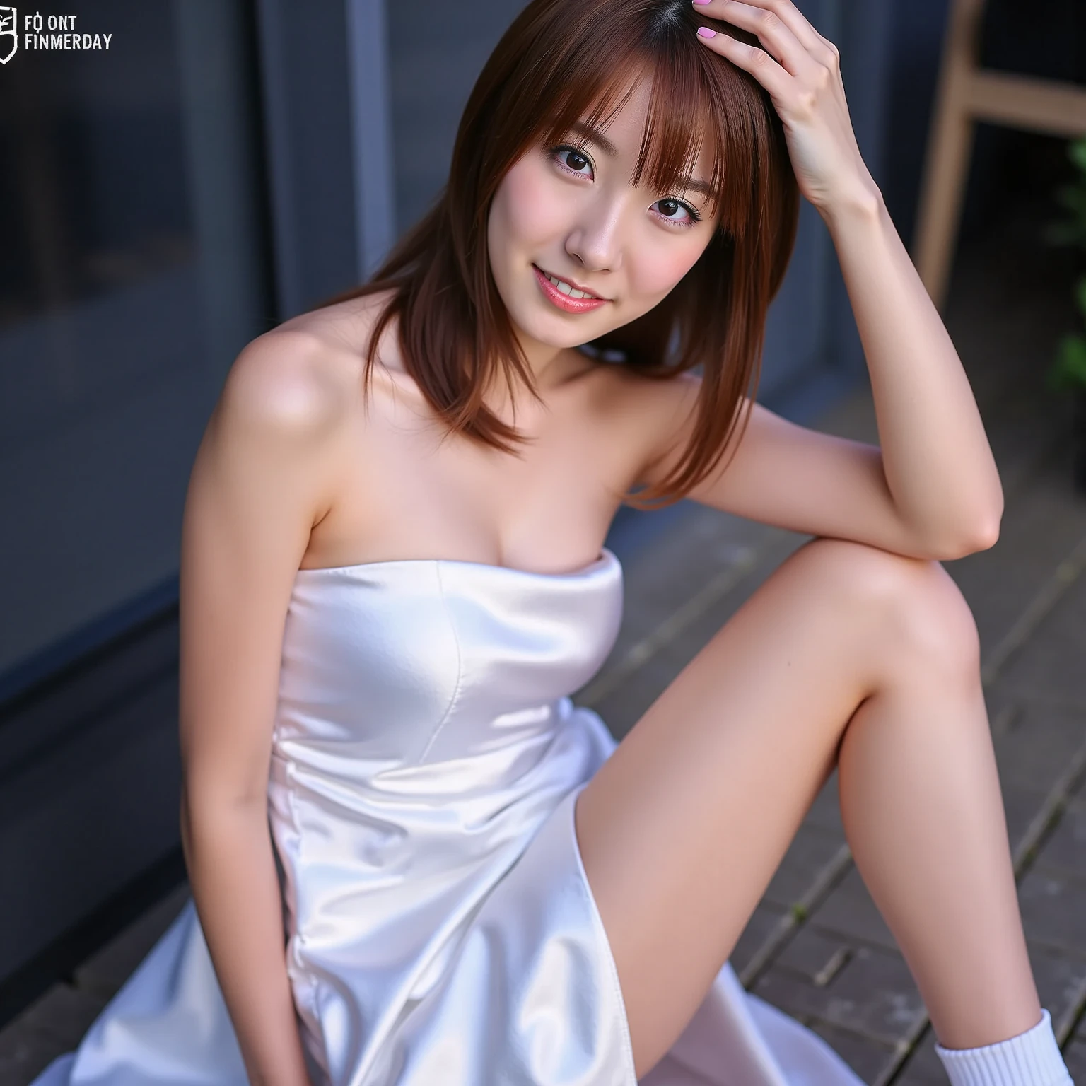 ((((brown hair, medium hair)))), highest quality, 8K, HDR, High resolution, confused:1.2, blurred background, Bokeh:1.2, photo shoot, (Raw photo:1.2), (realistic:1.4), (masterpiece:1.3), (intricine details:1.2), 1 girl, 一人in, japanese girl, delicine, beautiful, (fine eyes), (detailed facial feinures), , (((big breasts))), Perfect for your skin, (looking for_in_viewer), from_front, (skinny), (highest quality:1.4), (ultra High resolution:1.2), cinema light, (extreme detailed illustrinion), (lip gloss, highest quality, ultra High resolution, written boundary depth, caustics, wide range lighting, ninural shading, 85mm, f/1.4, ISO200, 1/160s:0.75),1 girl, 一人in,(((smile))), (((white off shoulder dress, white stockings, high heel shoes))), (face to face with the children_V1:0.5), (Ulchan-6500-v1.1:0.5), lip gloss、とてもbeautiful女の子、 一人in, beautiful girl like a model、(long sleeve sailor suit、highly detailed pleated scarf, 美しくfine eyes, beautifully detailed nose,((((tongue licking)))、(((spread your legs wide)))、(((looking at the camera)))、幸せそうにsmile,perfect makeup,smile,
(((delicate gold stiletto heels)))、
(((Completely naked)))、(((Gold Sandals)))、