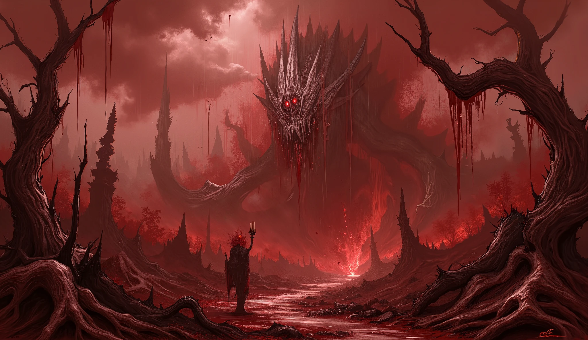 Raining blood.