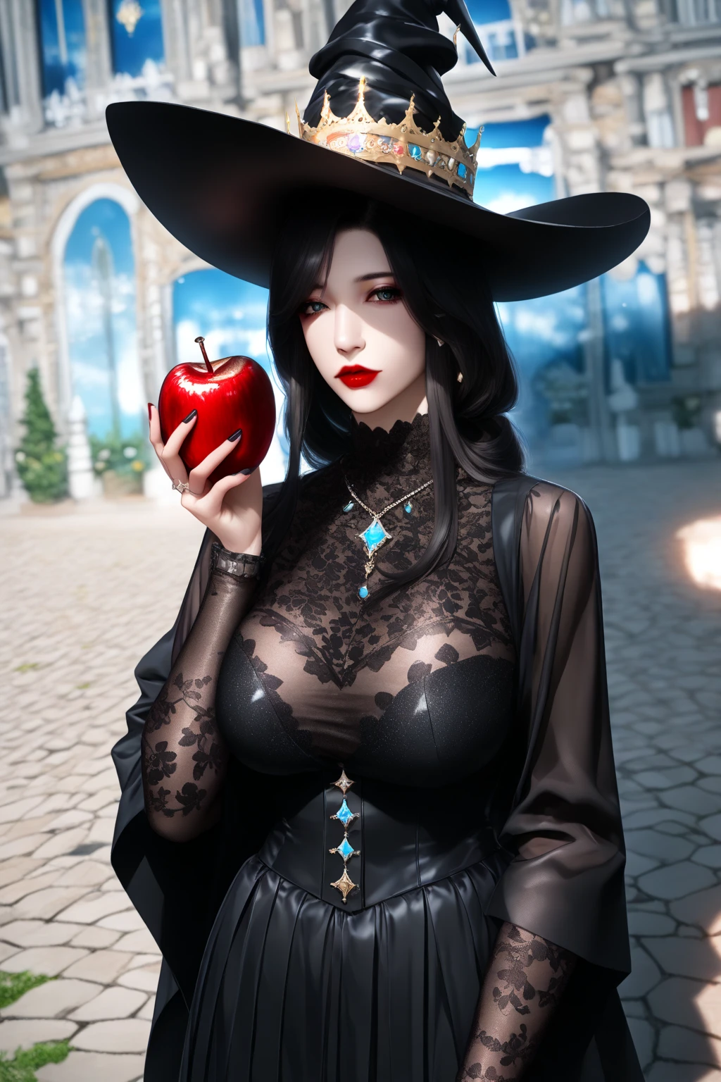 Baphomet holding a big potato