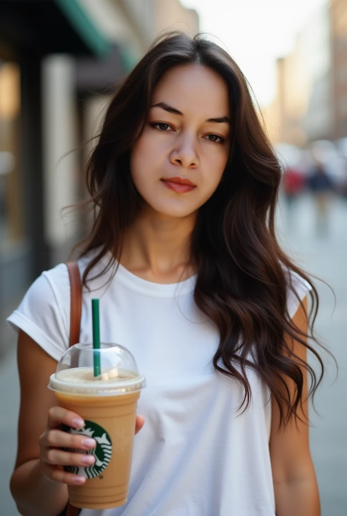 Hot beautiful posing model with dark curly hair and dark blue eyes, showcasing her fitness and body beauty in an AR 16:9 ratio (best quality, 4k, 8k, high resolution, masterpiece: 1.2). Her super detailed, actual, lifelike, and photo-like image (1.37) captures every dynamic action with her porcelain skin and soft brown eyes. The black hair and skin reveal a healthy complexion from the inside out.
This realistic wallpaper features a long-haired Asian girl wearing sunglasses and bold red lips, exuding the beauty of success and confidence. She walks the city streets, holding a cup of coffee