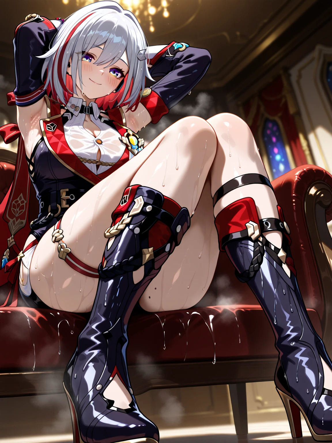 medieval Europe, 1 girl, (persona 5 style:0.9)