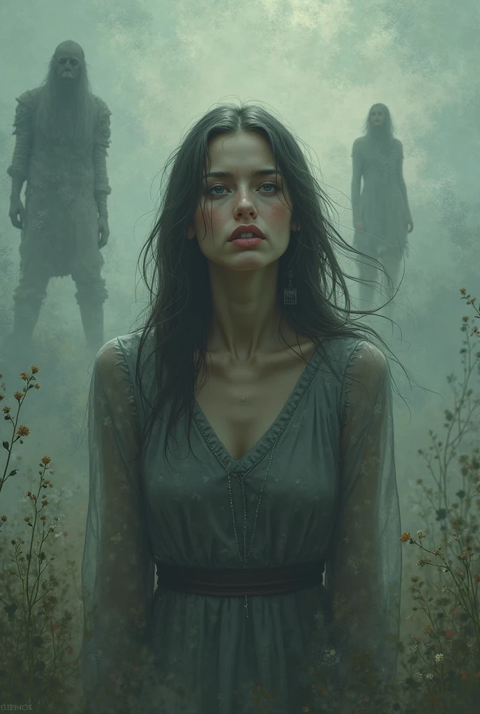 (best quality,4k,8k,highres,masterpiece:1.2),ultra-detailed,(realistic,photorealistic,photo-realistic:1.37),dark fantasy,street scene,unfamiliar environment,detailed buildings,ominous atmosphere,mysterious creatures,horrifying presence,unsettling,shadowy figures,intense darkness,young girl,long hair,innocent face,vulnerable position,hopeless situation,distressed expression,starry sky,dimly lit street lamps,dark colors,overgrown plants,quirky architecture,strange symbols,haunting shadows,abandoned feel,loneliness,magic in the air,creepy atmosphere,enchanted surroundings,gothic elements,otherworldly aura,dramatic composition,contrasting light and shadow,foreboding,uncertainty, bright weather, sunny day, brigth ambiences, light everywhere, ,  woman,  woman,  boobs
