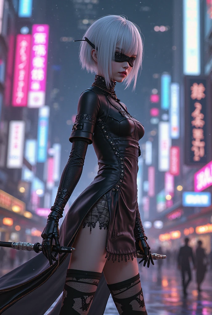 (((masterpiece, of the highest quality, super detailed))), (a witch belonging to an occult order of knights), (a knight crossed with a witch), Victorian era inspired, ((minimal but intricate beautiful armour)), Fluttering lace flared dress with frilly petticoats, ((nier automata meets bloodbourne)), ((((wielding a sword with a digital glitch-like effect to the blade as though it is rapidly flickering in and out of reality, with a very slight warping effect around it similar to gravitational lensing)))), ((((Highly detailed face))),  (big forhead:1.2), ((dark hair)), (((Very sharp focused eyes))), very long eyelashes, occult aesthetic, (red and white clothing detailed and intricate steampunk and detailed gothic), (with a hood), complex lace boots,