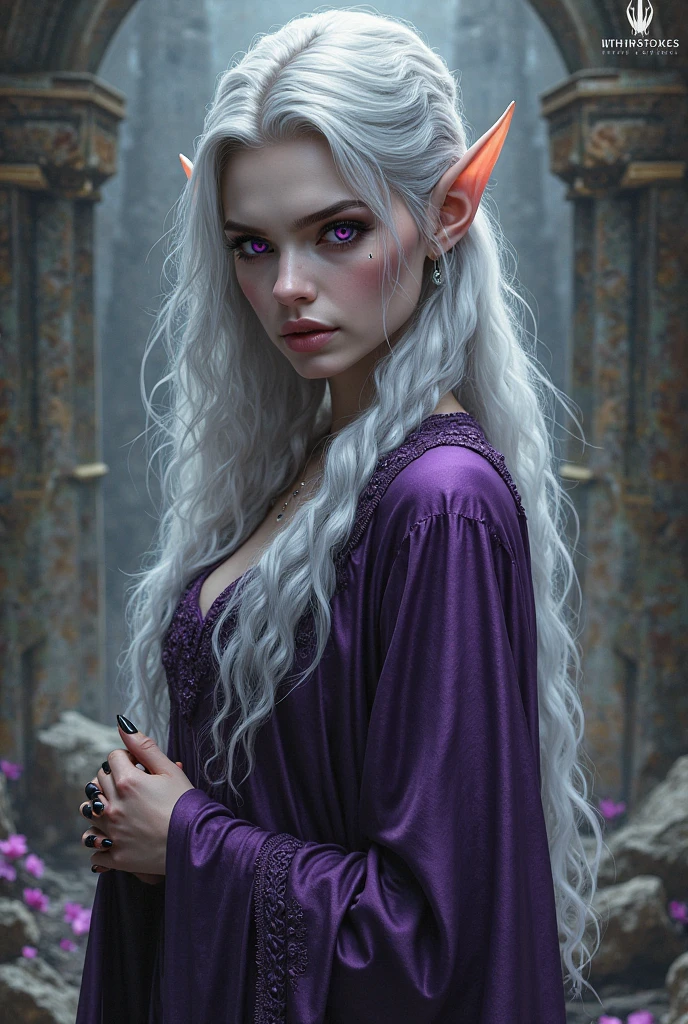 photo realistic female wizard, highly detailed fantasy character, intricate magical robe, long flowing hair, penetrating gaze, detailed facial features, powerful magical gesture, casting spell, kobold enemy, fierce battle scene, cinematic lighting, dramatic atmosphere, vibrant colors, digital art, concept art style, hyper realistic, 8k, high quality, masterpiece