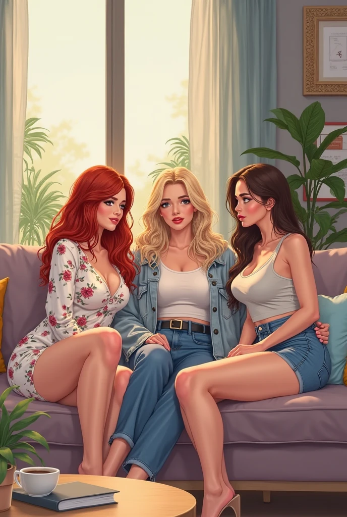 (A single black man laying in bed, wearing shorts, in-center of composition) A diverse group of five young adult Americans, representing different ethnicities and characteristics, wearing yoga-pants and tank-tops, displays their unique beauty with perfect bodies, large breasts, wide thicc-hips, Among them, there are blonde young adult girls with auburn hair, emanating an air of natural elegance. Brown young adult girls with silky locks and a captivating sheen show off their exotic beauty. Also present are black young adult girls with stunning curly hair, highlighting their authenticity and cultural pride, (the women surround a singular BLACK MAN with short-hair, from all sides) (in a bed) the women kiss the singular Black Man, touch the singular Black man, masterpiece, high details, high quality, best quality.