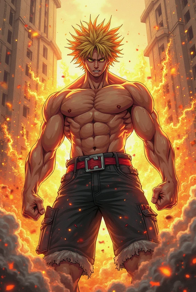 Shirtless Bakugou
