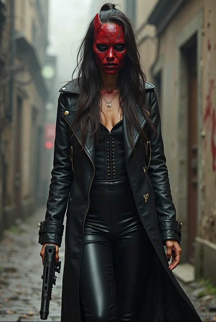 A very sexy demon woman in 3rd Reich uniform