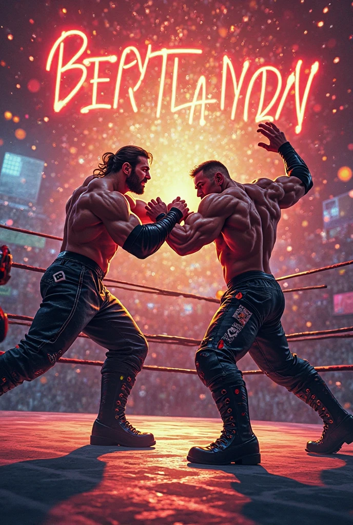 wwe pay per view poster with people, tables, ladders, and chairs in the the background and name the pay per view TLC