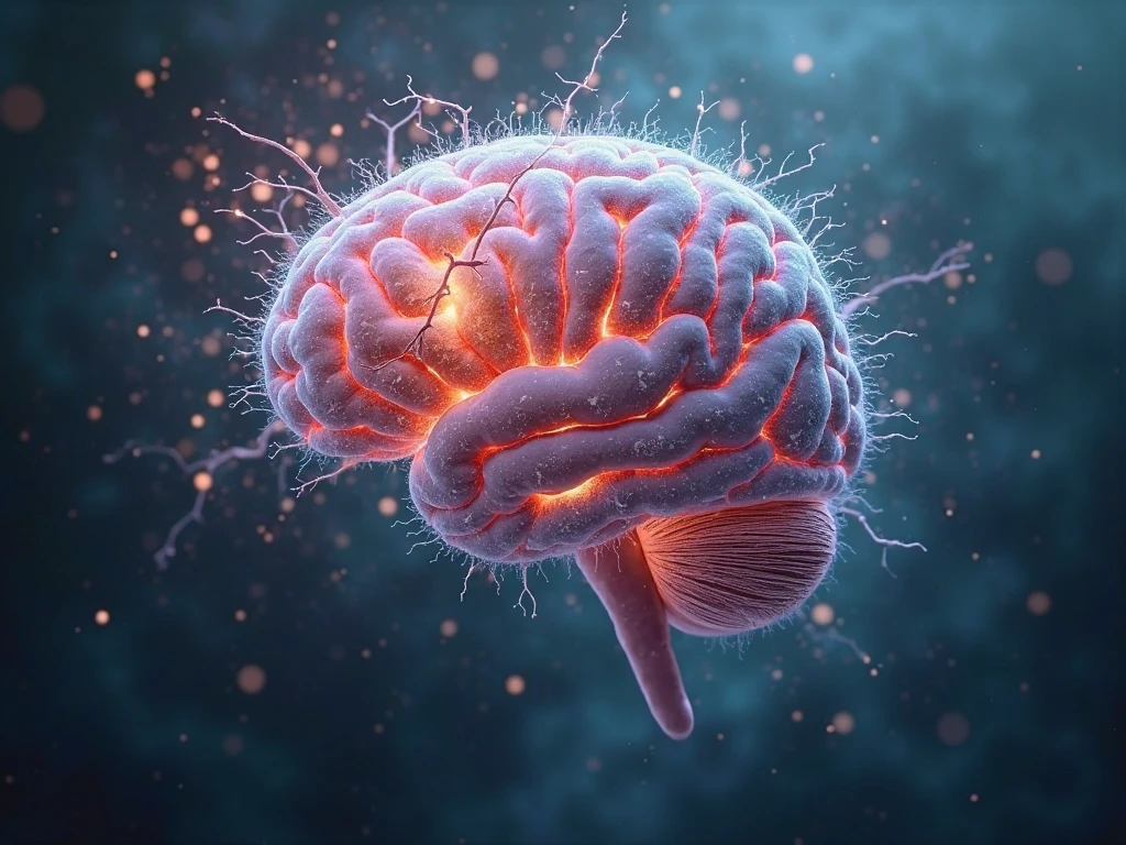 Brain floating in space 
