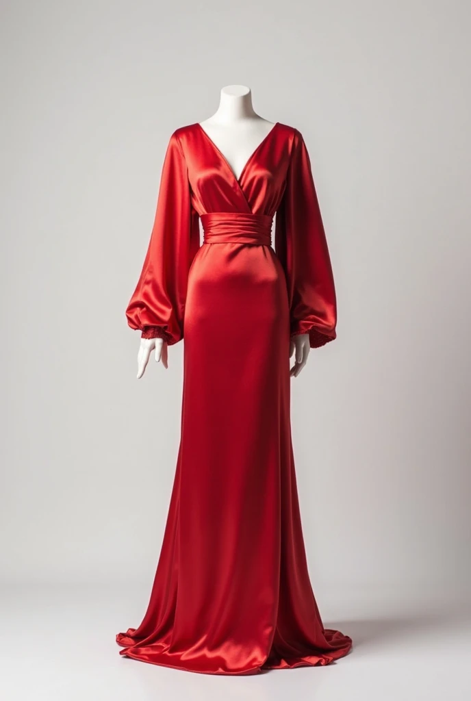 a woman in the translucent red satin gown, tight full body tied, satin sheet, nipple on with nipple piercing, wearing translucent veils, blindfolded, face cover with satin veil, satin hijab, full body, long satin,mermaid tight long gown, flowy dramatic long gown, tall women, satin fabric on flor, wear high heels, masterpice.