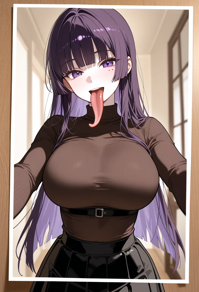(score_9, score_8_up, score_7_up), 1girl, VirtuosaBase, cute, (chibi:0.7), black hair, blunt bangs, long hair, broken halo, energy wings, black eyes, mole under right eye, small breasts, virgin killer sweater, detached sleeves, gray sweater, single hand victory pose, hand on hip, leaning forward, looking at viewer, upper body, zoom out, white background,nude ,pussy , open legs , huge ass , breasts , 
sex , sex from behind , sex , aheago , rolling eyes , sweat , tongue out , blush  , penis , sex:1.9 , cum , 
