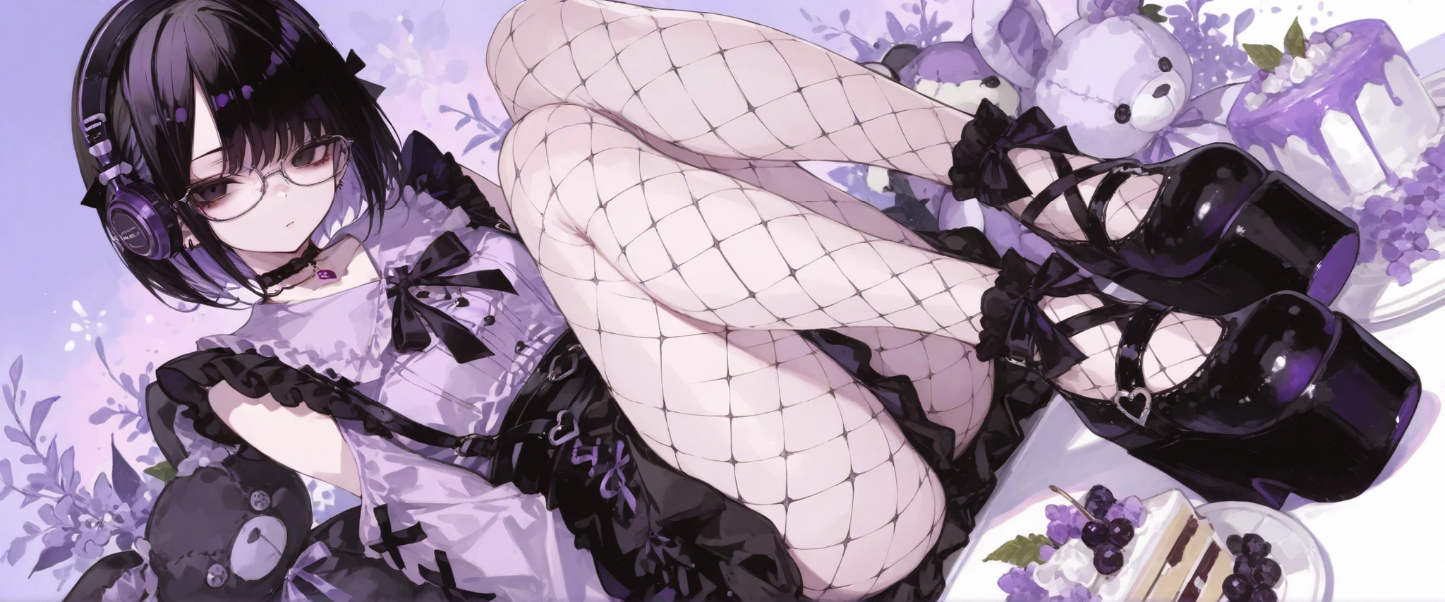 (finely detail 1girl:1.4),18 years old,(kind smile),slender,(large breasts:1.4),insanely detailed clothes,upper cleavage,white puffy sleeves,(maid headdress),(black hair:1.2),(short hair:1.2),(brown eyes:1.2),(kawaii),(black bow:1.2),(pink pendant),(detailed embroidery frills sexy black gothic lolita maid clothes:1.4),double-breasted,underbust,(black frills skirt:1.2),(black corset:1.2),(detailed embroidery frills sexy pink garter straps:1.2),(detailed embroidery frills sexy white thighhighs:1.3),(white_gloves),(black high heel:1.2),(skindentation),(extremely detailed face:1.3),(beautiful eyes:1.3),extremely beautiful hair:1.3),extremely detailed body:1.3),(((extremely detailed skin)))