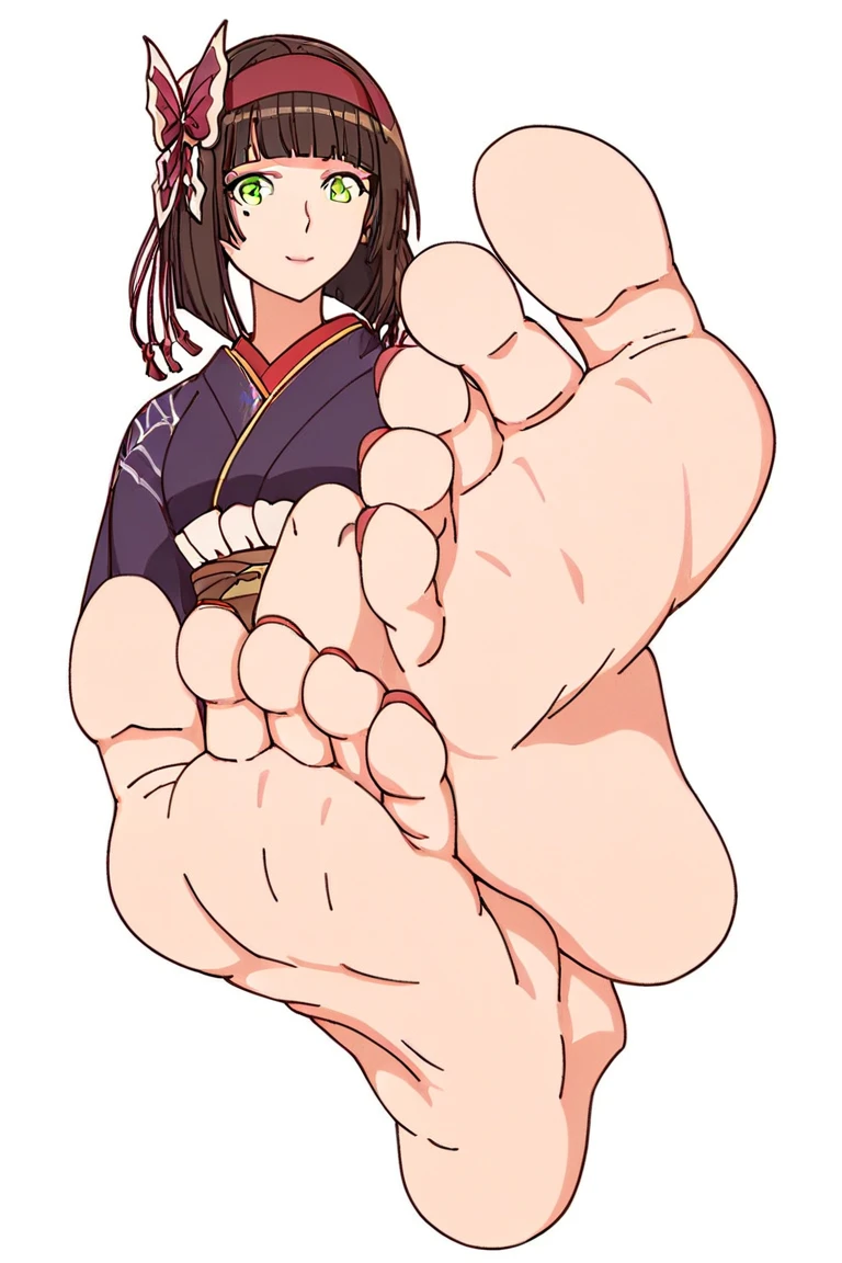sole of feetを見せながら座っている女性の漫画の絵, Crouching anime girl, her foot sticking out, feet posing, The art of the foot, high soles,, [ Digital Art ]!!, [ View from under her feet, low angles!!!!, big legs、Sentai Heroine、Super Sentai、aroma、Sweaty feet、bare-legged、sole of feet, Samurai Sentai Shinkenger, Shinken Yellow, A look of shame, Smelly