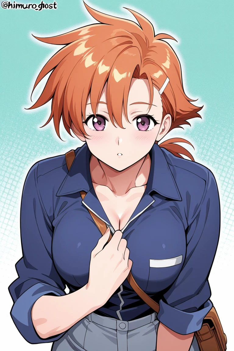 (((masterpiece))),fuyumi itadori, Anime girl characters, 1girl, solo, looking at viewer, medium hair long sleeves, cleavage, bigger breasts, closed mouth, collarbone, jacket, open clothes, open jacket, blue jacket, ground vehicle, sports bra, tall girl, horny, big ass, beautiful face,Charming, anime visual of a cute girl, screenshot from the anime film, & her expression is solemn, ahegao face, in the anime film, in an anime, anime visual of a young woman, she has a cute expressive face, still from anime, perfect breasts, she is tall, All bodies visible, ahegao face, the face is ahegao, she is horny, A perverted face, she so perverted, she smile so perverted, hd picture, 4k quality, details of the face is so good,bigger breasts,