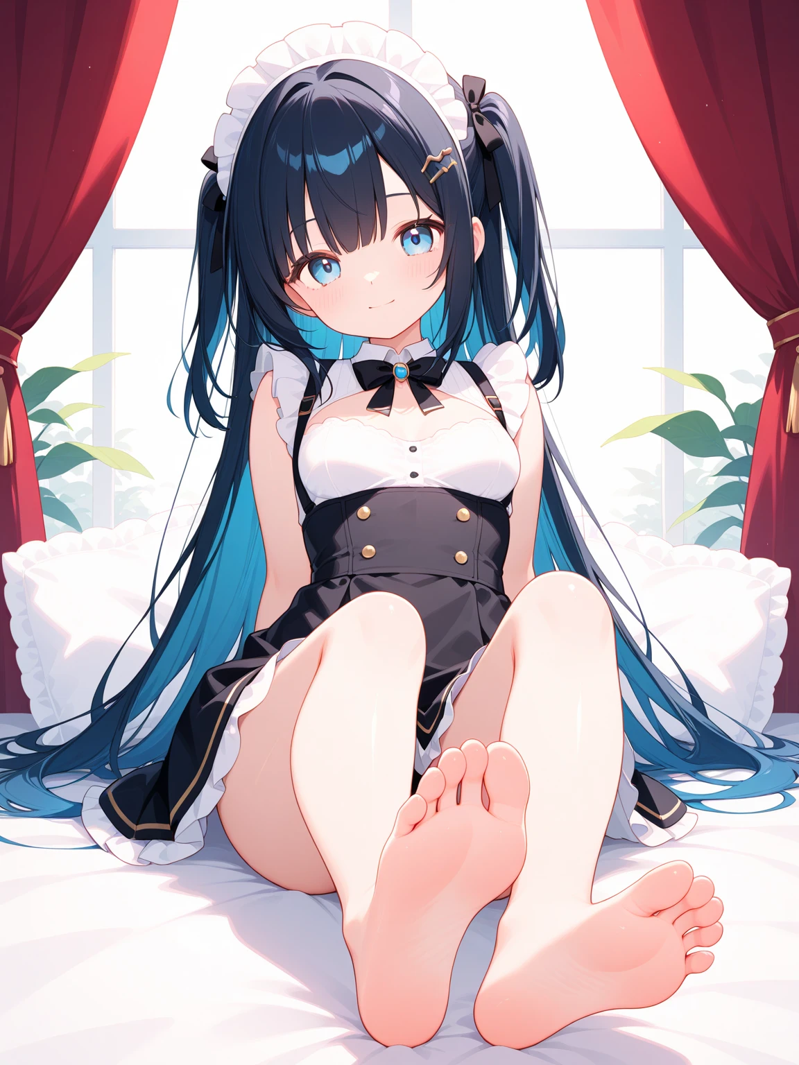 (Pov, cinematic lighting, hetero, cameltoe, in nanoha style:1.4, girl, spreading legs:1.4, miniskirt , skirt lift, detailed pointy breasts:1.2, detailed skin, ), (twin tail hair, white blue magic girl uniform), 