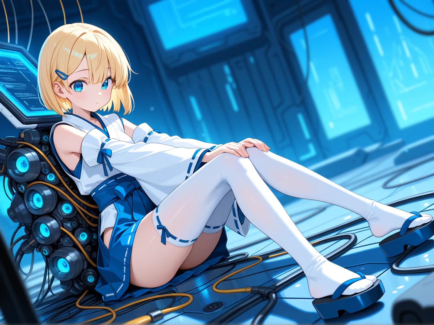 1girl, extremely detailed, masterpiece, high resolution, realistic, cute face, cute blue eyes, blonde hair, big hips, (big butt), big thighs, (stuck in washing machine), (butt sticking out), looking back at viewer, tight skirt, tight white shirt