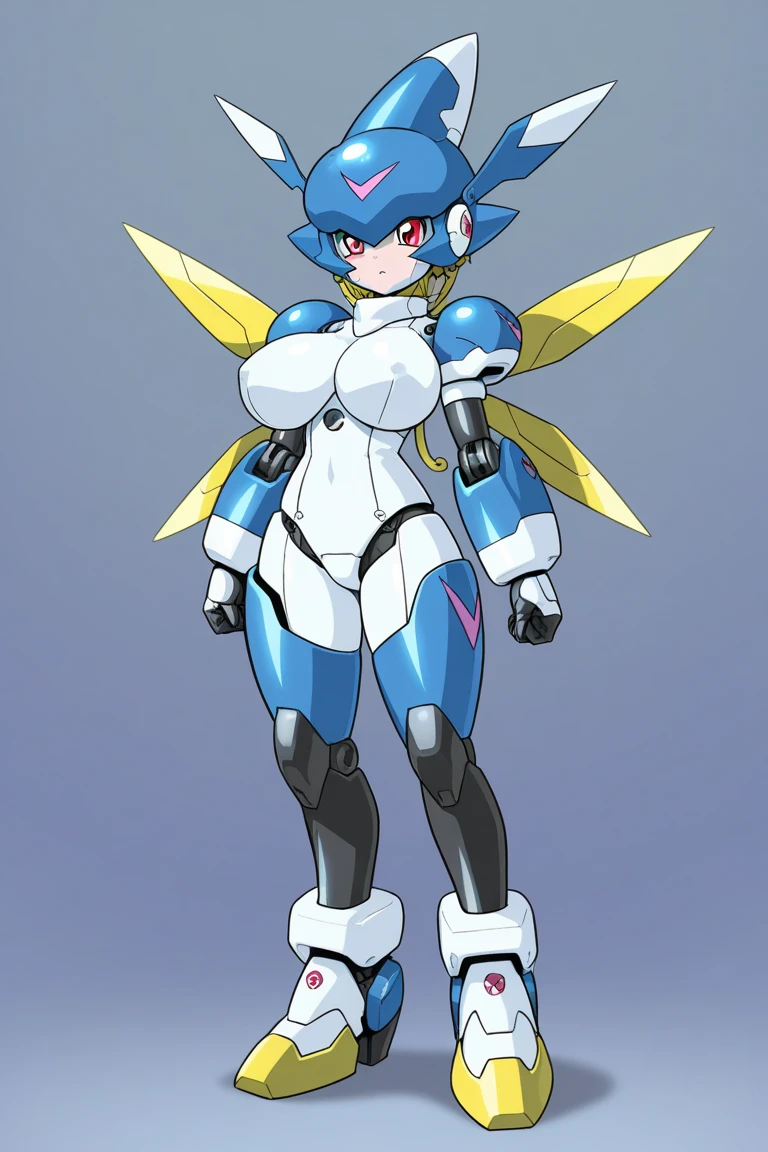 full body, beautiful Mecha robot girl, a blue robot woman with fairy wings, huge blue boobs, a gray face, puffy blue lips, helmet, standing next to a futuristic luxury car, amazing design, poster design, creative, cartoon-style image of a sexy woman dressed as a fairy, extremely detailed artgerm, mechanized Valkyrie girl, 2. 5 d cgi anime fantasy artwork, fanart best art station, 8k high-quality detailed art,! dream Artgerm, beautiful cyborg angel girl, as a mystical Valkyrie, artgerm Julie bell beeple, art of silverfox, dinamic pose