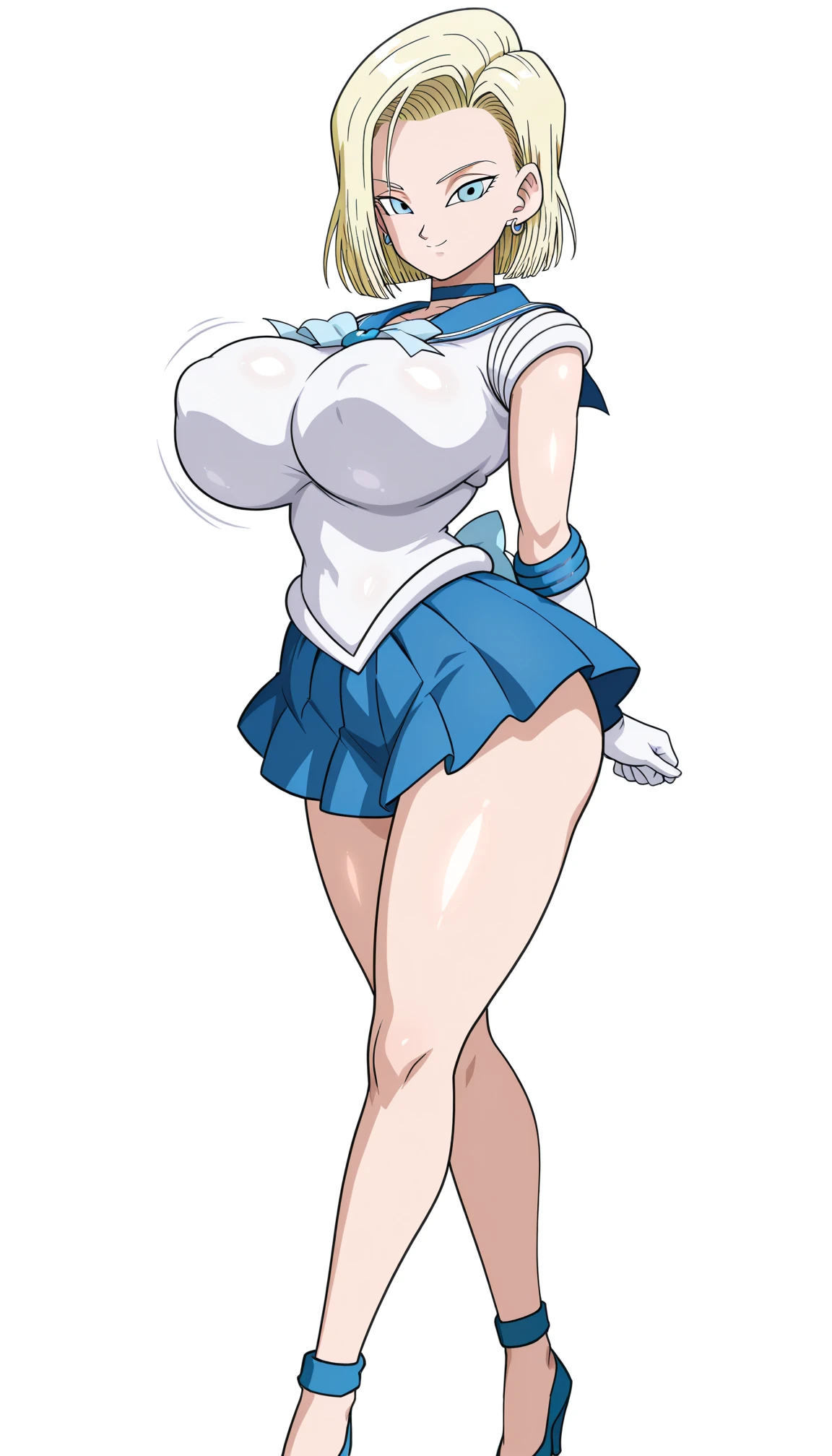 1girl, standing,
embarrassed, heavy breathing, smile,
BREAK girl, 15yo, , cute, aqua eyes, (big breasts:1.2), black hair, long hair, ponytail,
BREAK white serafuku, long sleeve, (white sleeve),
BREAK shiny latex leotard with navy sailor collar, (aqua neckerchief), bunny ears headband, rabbit tail, cuffs, (pantyhose),
BREAK in my room,
high-resolution, ultra-detailed, best quality,