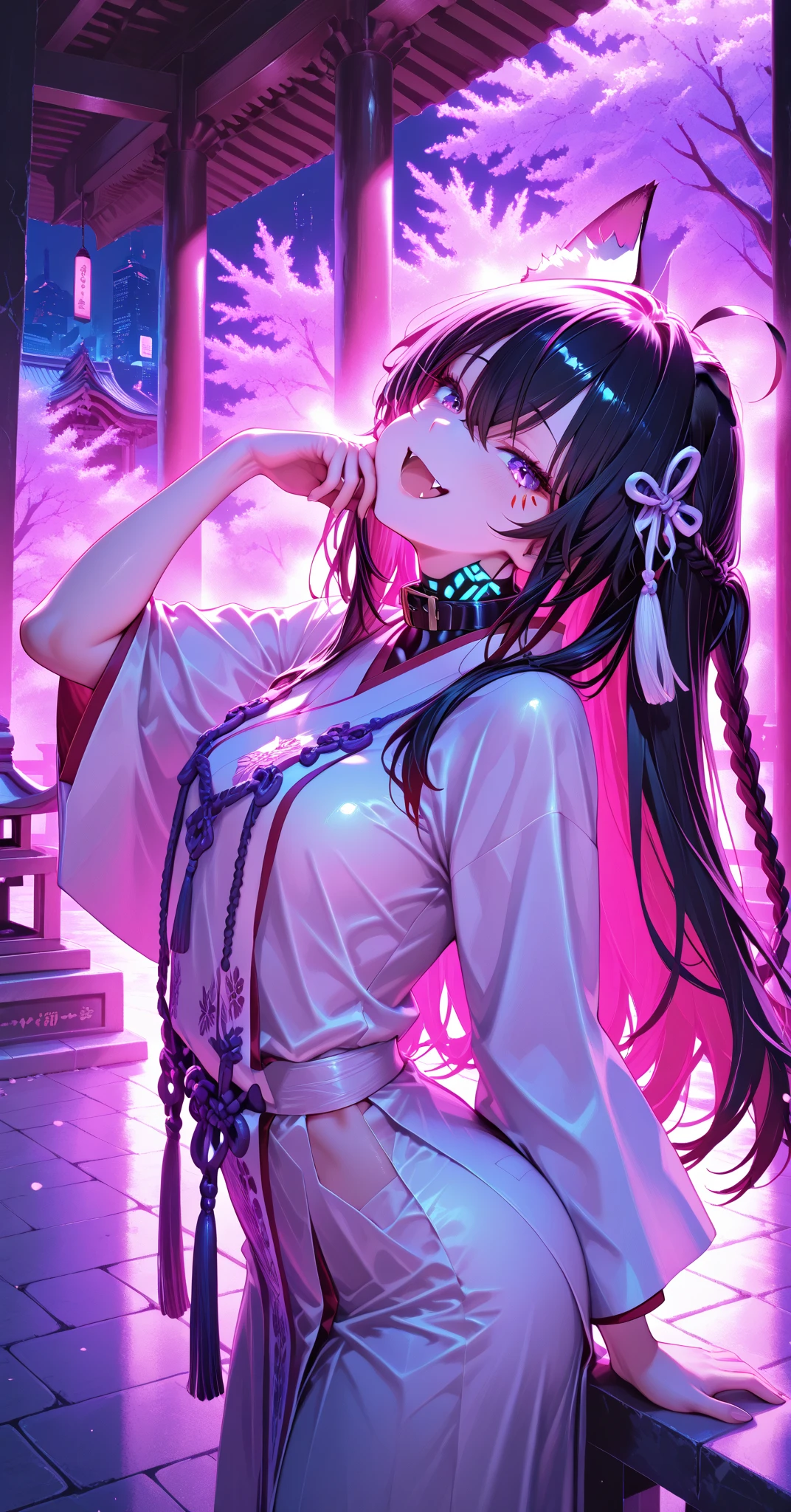 ,anime - Style doll sitting on table，Pink and white clothes, Guweiz, artwork in the style of guweiz, anime moe artstyle, guweiz on pixiv artstation, (anime girl), [ 4 k digital art ]!!, lolish, anime style 4 k, anime style. 8k, digital art on pixiv --auto --s2