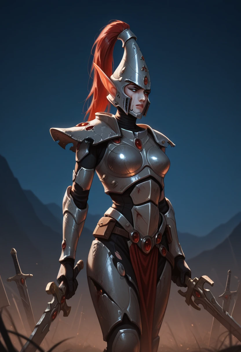 Erza escarlate (cauda de fada) of Samurai with incredible details, thematic, rosto detalhado, Armadura Samurai.