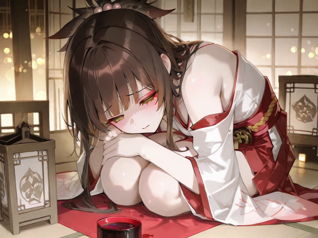 (Highest quality)), ((masterpiece)), (detailed), prison, One girl, ((((((dogeza)))))), 独奏, ((((completely naked)))), is,