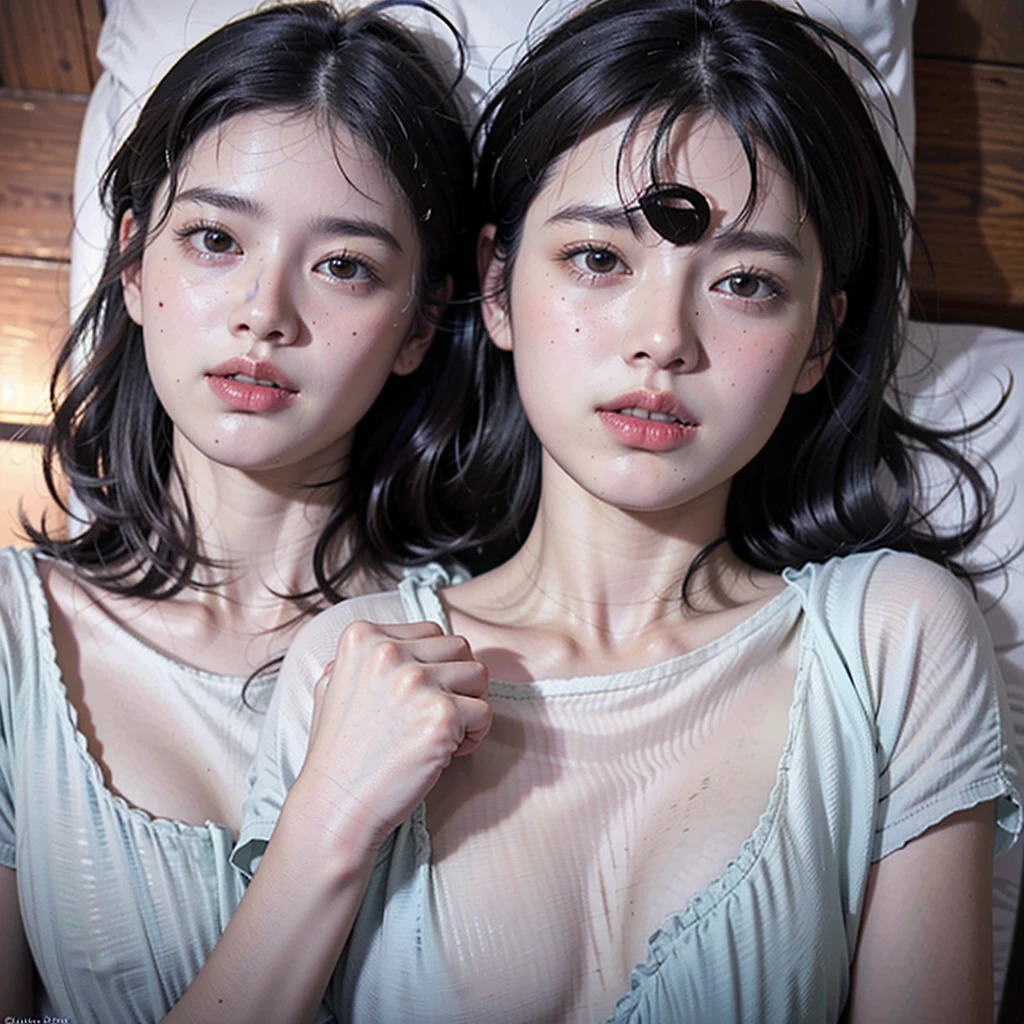 Highest quality,masterpiece,Very detailed, 8k,Beautiful 25 year old Japanese woman:1.5, blunt bangs, Small face, Detailed very smelly armpits