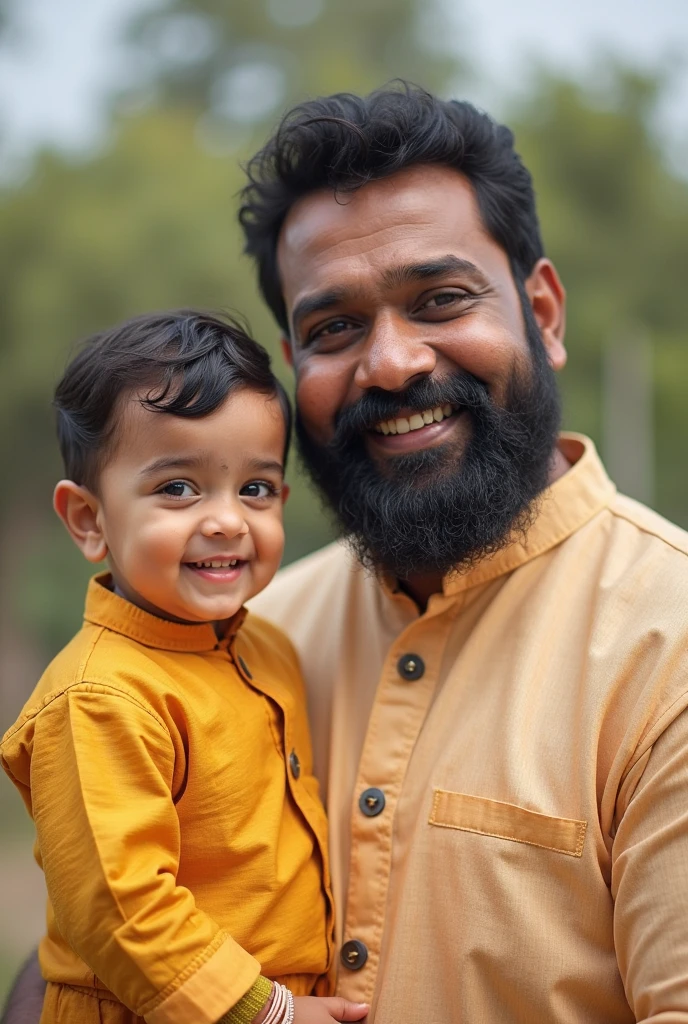 Indian beautiful young boy and his father some photo