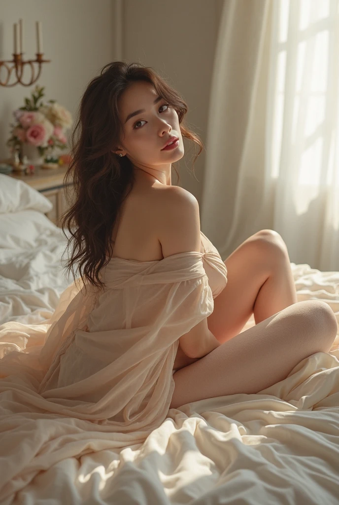 half naked girl