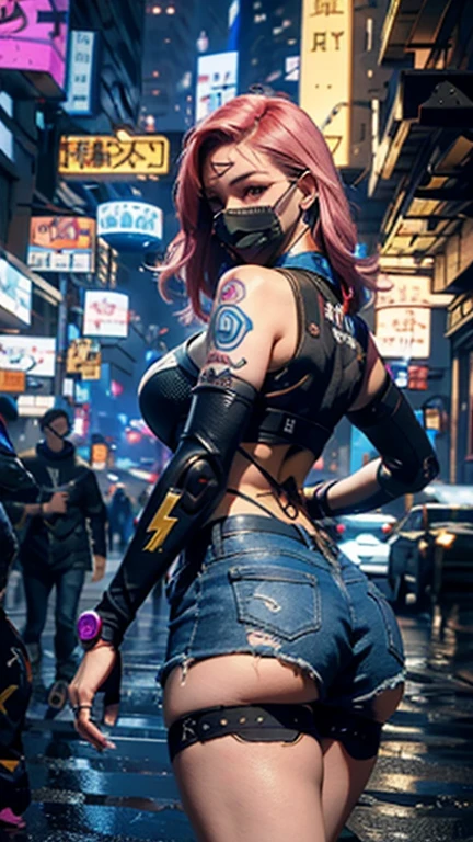 (best quality, highres, ultra-detailed, realistic:1.37), HDR, studio lighting, (vivid colors, vibrant color palette), (dramatic shadows), (mysterious atmosphere), sexy pvc corset lingerie set in purple, stockings, high heels, slutty woman wearing a hijab, running away from explosions and laser beams, in a street, (urban setting), (dynamic composition), (chaotic scenery), (intense energy), (futuristic elements), (fast-paced action), (captivating storyline), (expressive facial expressions), (tense body language), (sweat glistening), (adrenaline rush), (dangerous moment), (urgent escape), (engaging perspective), (detailed background), (colorful graffiti), (smoke and dust effects), (blazing flames), (neon lights), (streets filled with debris), (imposing buildings), (shattered glass), (frantic passersby), (suspenseful soundtrack), (cinematic feel), (pulsating excitement), (immersive experience), (unexpected twists), (high-octane adrenaline), (glimpses of the protagonist's determination), (sense of urgency), (feeling of imminent danger).