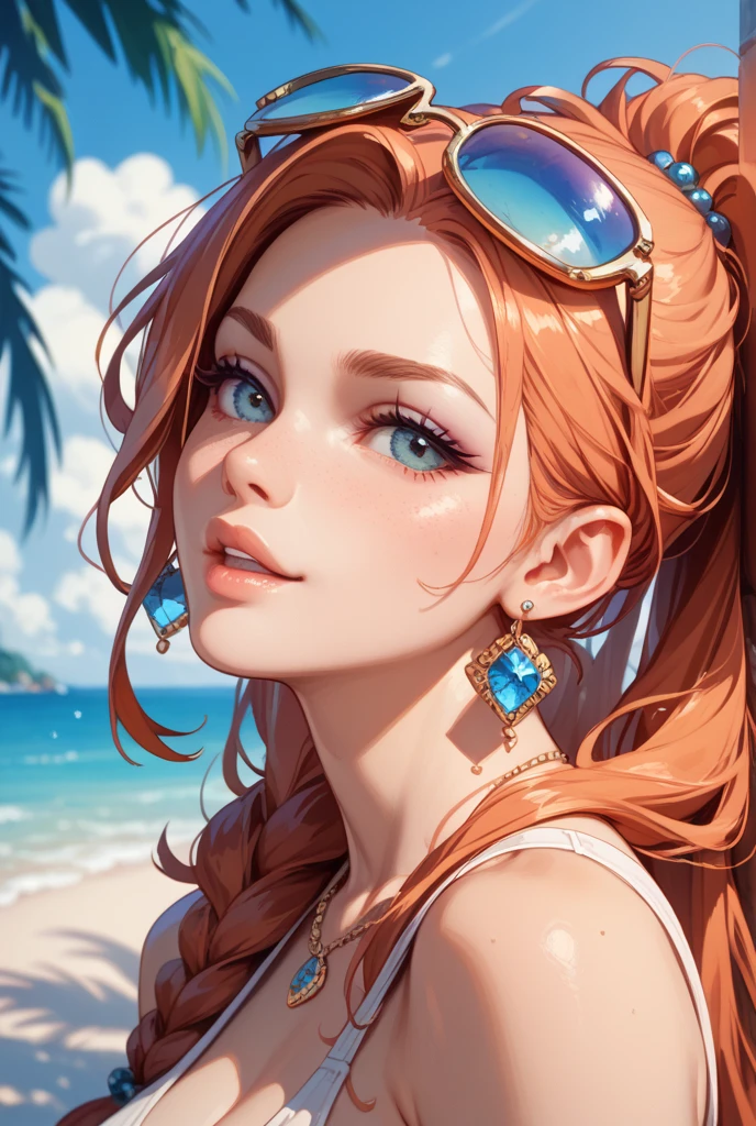 a close up of a woman in a bikini and sunglasses, ig model | artgerm, style artgerm, artgerm. anime illustration, artgerm style, style of artgerm, karol bak uhd, artgerm and wlop, extremely detailed artgerm, wlop and artgerm, artgerm detailed