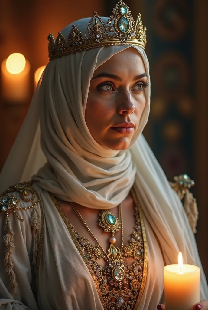 Uma sacerdotisa elfa da lua linda rosto lindo corpo lindo cabelos brancos olhos azuis sobre a luz do luar em templo olhando o para o espectador extremamente detalhado ultra ralista 8k