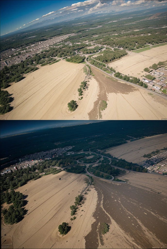 araffes in a field with a river and a forest, steam shop maps, no trees, hyper detailed, zoom out very far, game map, grassy plains, coastline, highly detailed terrain, an extensive grassy plain, entire city visible, detailed scenery — Width 672, highly detailed maps, simple fantasy maps, r/battlemaps, detailed terrain, rocky walls of river channels, half with trees and half without trees