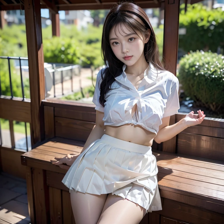 ((((realistic skin)))),detailed, ultra detailed, insanely detailed, hyper detailed, 16K、Incredibly detailed digital art、Highest quality、Ultra-high resolution、Great beauty、Highly detailed background、Beautiful and delicate face、Extremely realistic skin、The slippery beautiful side、Brown eyes、Clear aura,(((subway))),(((spread legs)))、((skirt hold)),((skirt lift)),(((skirt))),short sleeve shirt,((cameltoe)),((sensual panties)),(thong panties),((sitting)),((seductive panties))