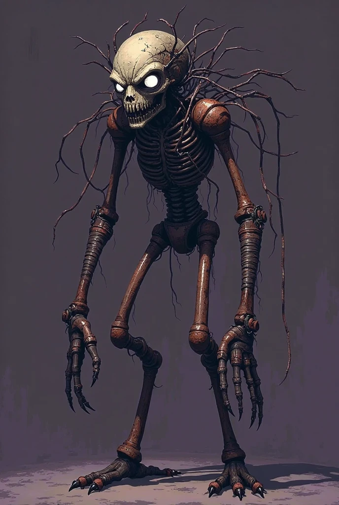 draw fiddlesticks the ancient fear in hyper realistic 3d, photo realistic, dark, scary, eery, creepy --ar 9:16  --v 6.0