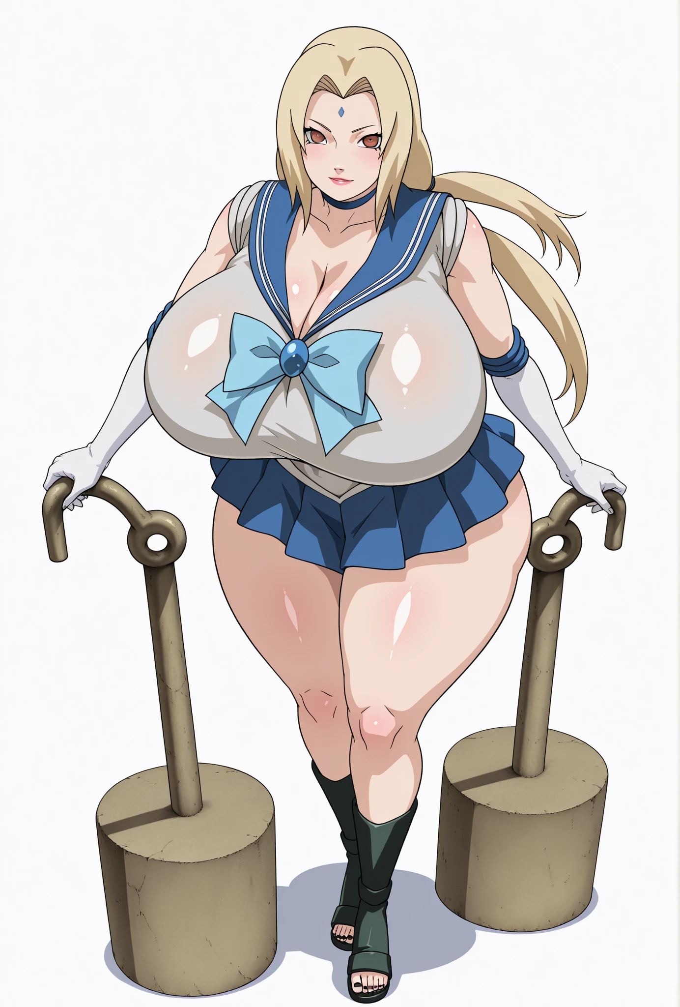 (((((Woman with brown skin, Muscular))))), ((thick thighs, 非常にLarge Breasts,、Strong Body、), Long-haired blonde, alone, Glowing Skin, it was foggy, ,Bridge pier, Bristles,Are standing、Big body women、naked,Strong Body、pubic hair,Muscular in the forest,Composition from the front,Muscular and wide hips,Muscular and wide torso,Muscularの, Widebody,thick, Muscularの腕,thick, Muscularの脚,Muscular and broad shoulders,bodybuilder,nakedの美しい女性,Large Breasts,long, saggy breasts,,Deep purple eyes,Woman with beautiful face,Expressionless,,,Strong Woman,Right in front of the viewer,,Muscular女性,Big body and broad shoulders,thick Women,,sexy,Stand in front,正面にAre standing女性,A woman standing directly in front,真っ直ぐにAre standing,Fat woman,Fleshy ladies,Plump woman,Chubby woman,,A woman in a tight sailor suit