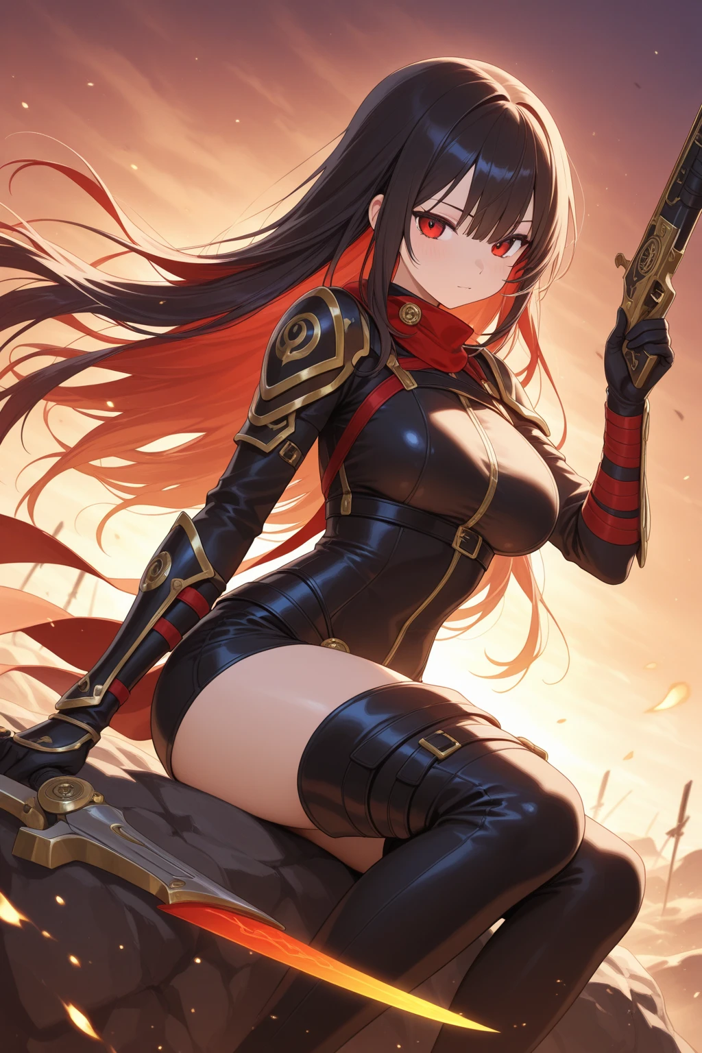 Highest quality、unity 8k wallpaper、32k、masterpiece、Very detailed、Ultra-high resolution、Ultra-high resolution、Android Akane Ryuzoji、Androidization、Robot Girl、Dressy armor with mechanical limbs、thigh、Big Tits Tech Girl、Machinery Parts、Super complexly expressedRobot Joints、Robot Joints、Robot Fingertips、Single Mechanical Arm、Mechanical Arm、headgear、headset、Detailed mechanical body、A mechanical corset covered in elaborate armor.、Stiletto heels、Realistic and complex camera eye、A complex fusion of body and machine、Armored legs、Robotic knee joint、Mechanically generated fingers、Eyes like a mechanical camera、Anatomically correct machine、The whole body is covered in machinery、Dressed in armor、Beautiful posture、Princess Half Up Hairstyle、(((Part of the thigh is flesh colored)))、