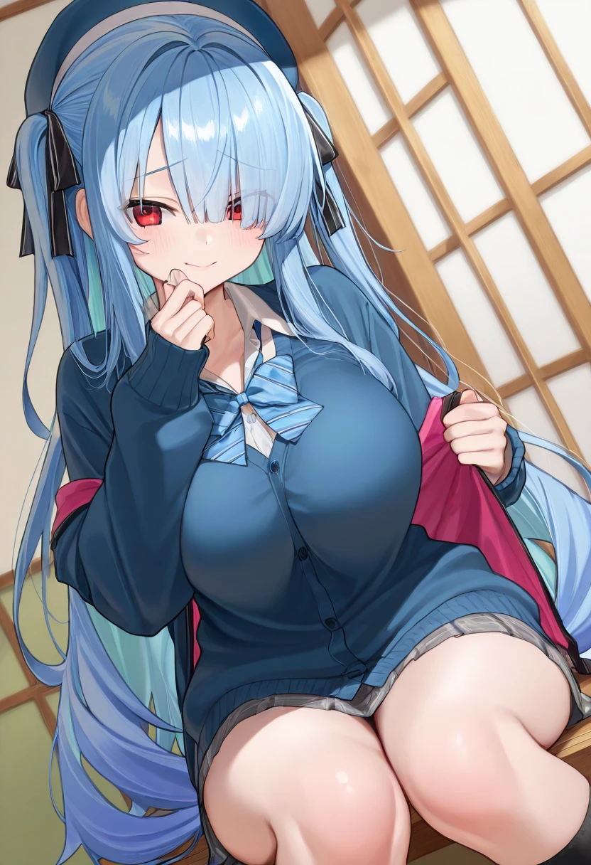 (Very detailed CG Unity 8K 壁紙),(masterpiece), (Highest quality), (Very detailed), (Best illustrations),(Best Shadow)、1girl arms_behind_back bdsm black_hair blue_eyes blush bondage bound breasts breath censored embarrassed feet female_focus from_above full_body gag gagged groin high_ponytail highres hitachi_magic_wand improvised_gag indoors isshiki_ichika kneehighs large_breasts legs long_hair looking_at_viewer lying maketara_Omae,_hitoban_ore_phi_Omocha_na mosaic_censoring murakami_suigun nipple_clamps nipples phi_panties phi_shoes one_side_up original pussy restrained see-through sex_toy skirt socks solo sportswear steaming_body tape tape_Bondage tape_gag tatami tears tennis_uniform thighs vibrator